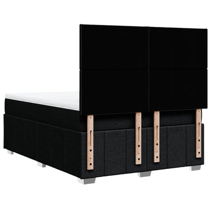 Giroletto a Molle con Materasso Nero 160x200 cm in Tessuto | homemem39