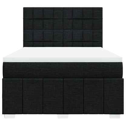Giroletto a Molle con Materasso Nero 160x200 cm in Tessuto | homemem39