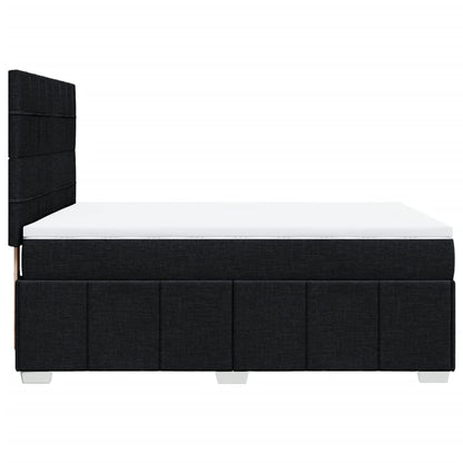 Giroletto a Molle con Materasso Nero 160x200 cm in Tessuto | homemem39