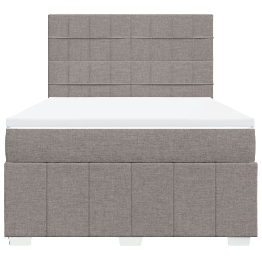 Giroletto a Molle con Materasso Tortora 160x200 cm in Tessuto