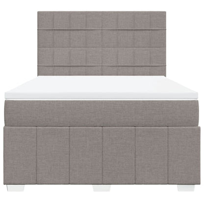 Giroletto a Molle con Materasso Tortora 160x200 cm in Tessuto