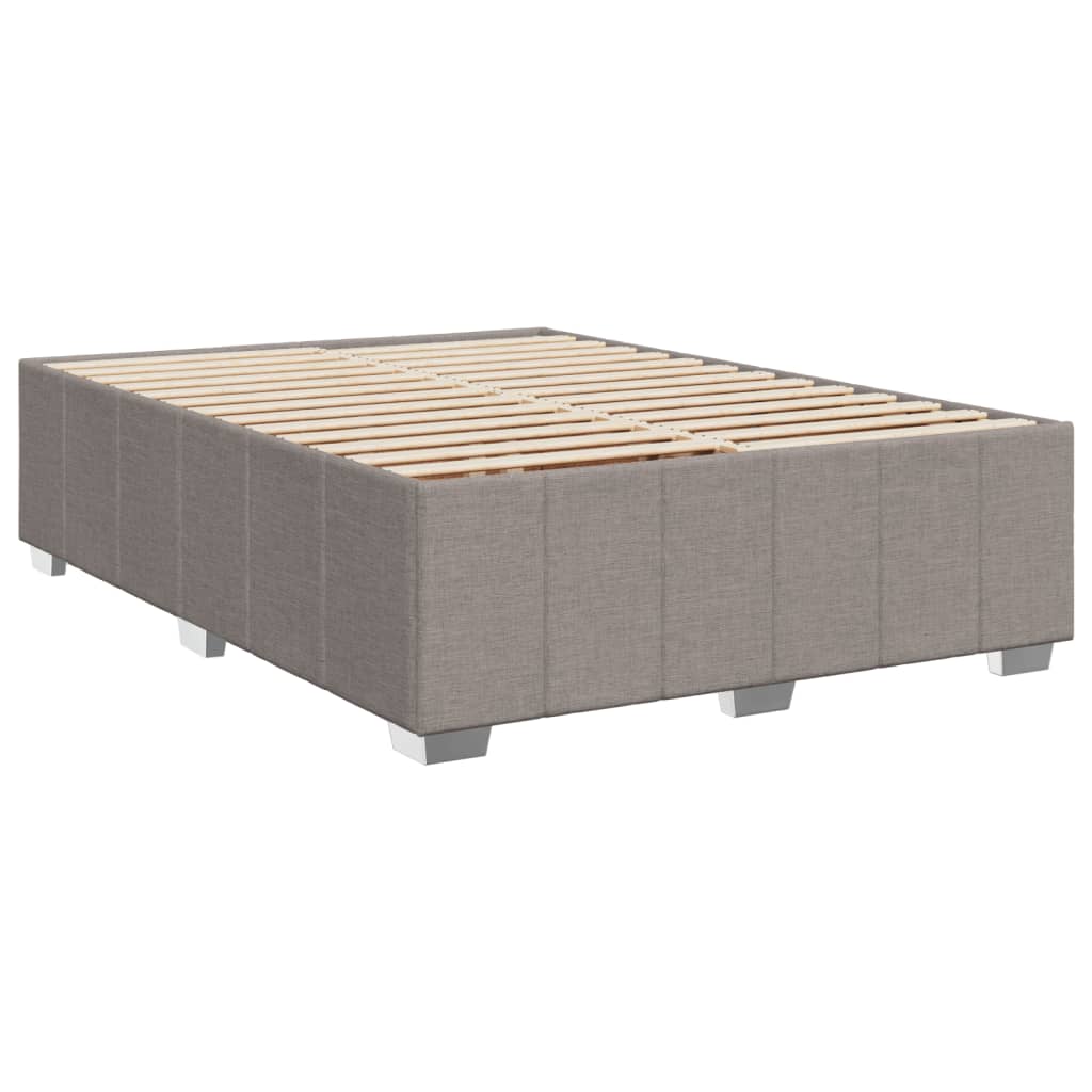 Giroletto a Molle con Materasso Tortora 160x200 cm in Tessuto