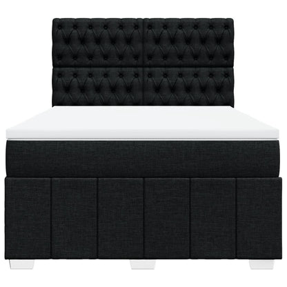 Giroletto a Molle con Materasso Nero 160x200 cm in Tessuto | homemem39