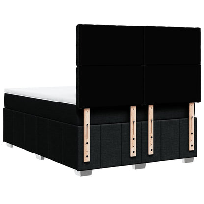 Giroletto a Molle con Materasso Nero 160x200 cm in Tessuto | homemem39