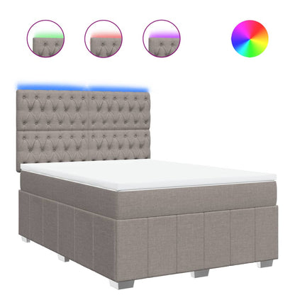 Giroletto a Molle con Materasso Tortora 160x200 cm in Tessuto | homemem39