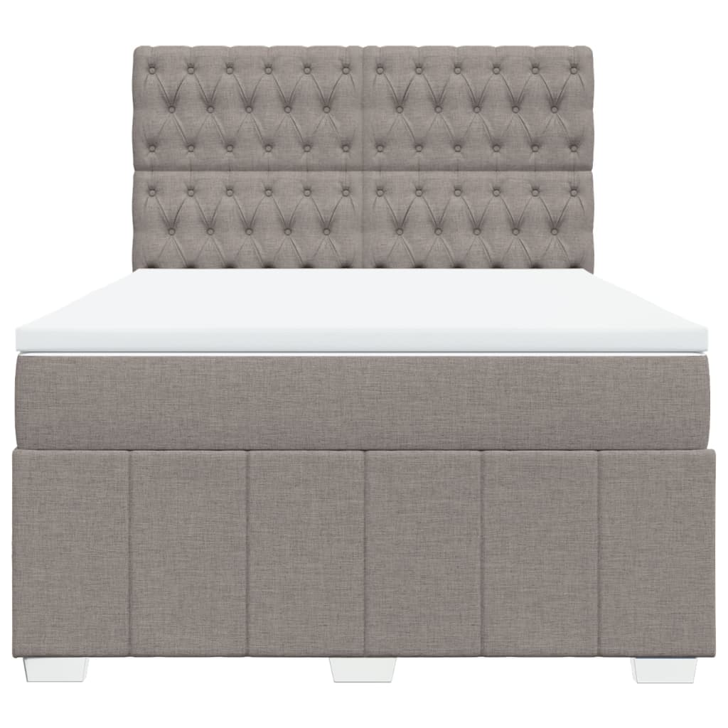 Giroletto a Molle con Materasso Tortora 160x200 cm in Tessuto | homemem39