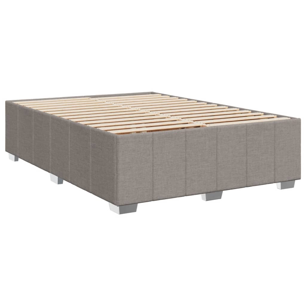 Giroletto a Molle con Materasso Tortora 160x200 cm in Tessuto