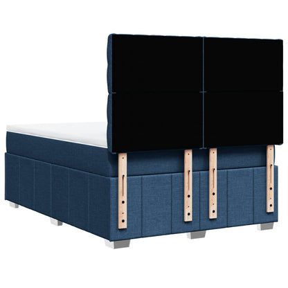 Giroletto a Molle con Materasso Blu 160x200 cm in Tessuto