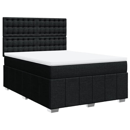 Giroletto a Molle con Materasso Nero 160x200 cm in Tessuto | homemem39
