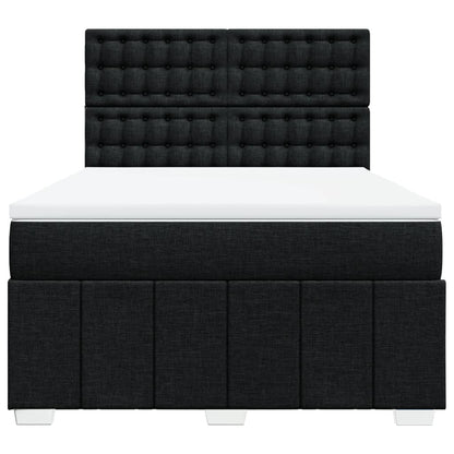 Giroletto a Molle con Materasso Nero 160x200 cm in Tessuto | homemem39
