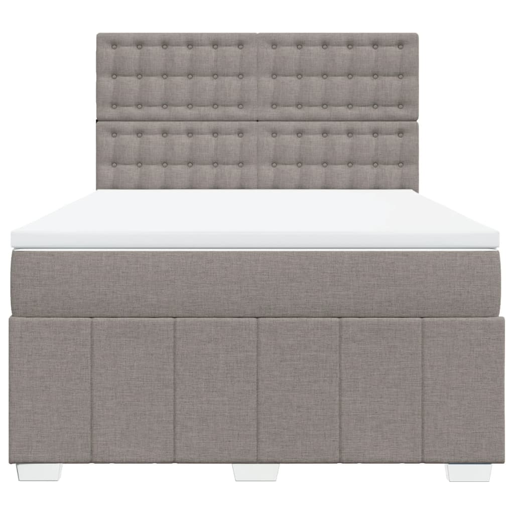 Giroletto a Molle con Materasso Tortora 160x200 cm in Tessuto