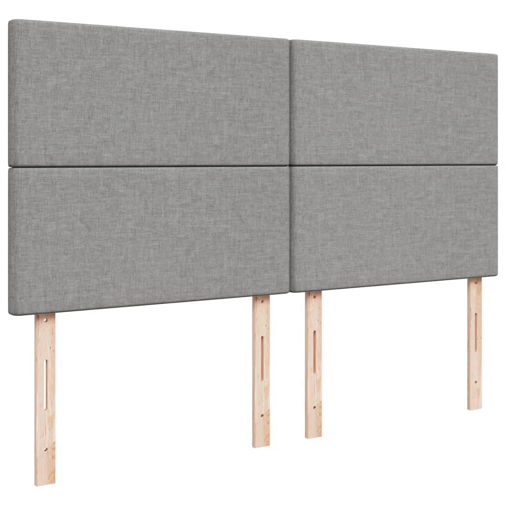 Giroletto a Molle con Materasso Grigio Chiaro180x200 cm Tessuto - homemem39