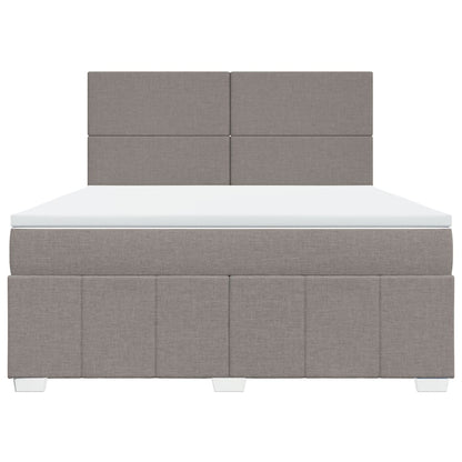 Giroletto a Molle con Materasso Tortora 180x200 cm in Tessuto | homemem39