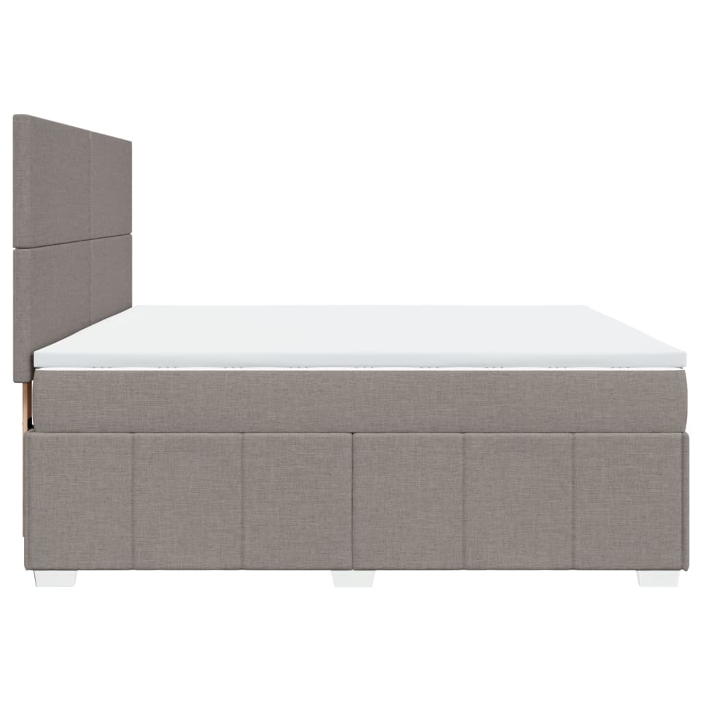 Giroletto a Molle con Materasso Tortora 180x200 cm in Tessuto | homemem39