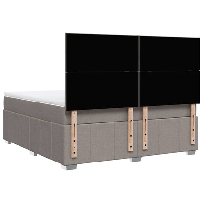 Giroletto a Molle con Materasso Tortora 180x200 cm in Tessuto | homemem39