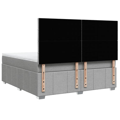 Giroletto a Molle con Materasso Grigio Chiaro180x200 cm Tessuto - homemem39