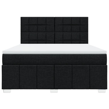 Giroletto a Molle con Materasso Nero 180x200 cm in Tessuto - homemem39