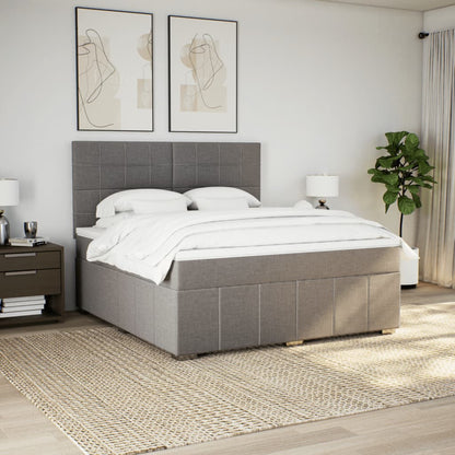 Giroletto a Molle con Materasso Tortora 180x200 cm in Tessuto | homemem39