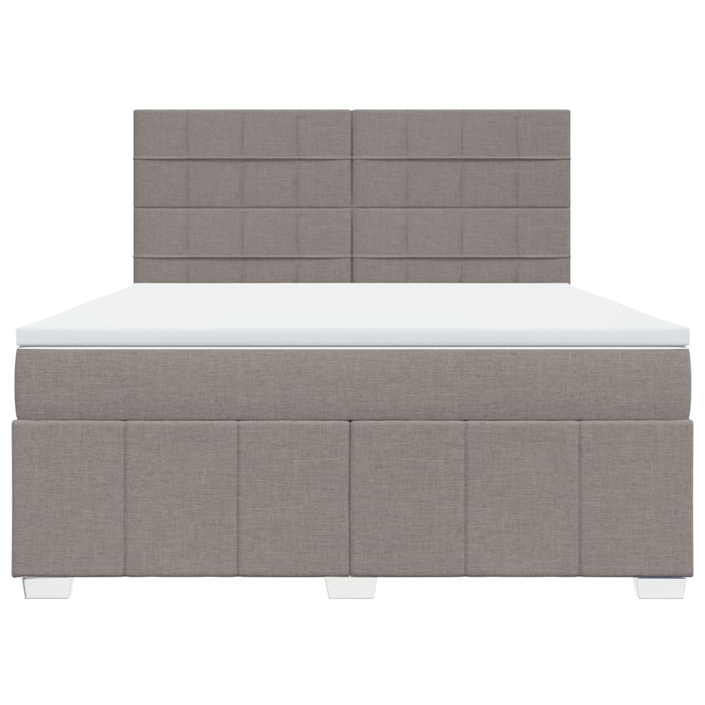 Giroletto a Molle con Materasso Tortora 180x200 cm in Tessuto
