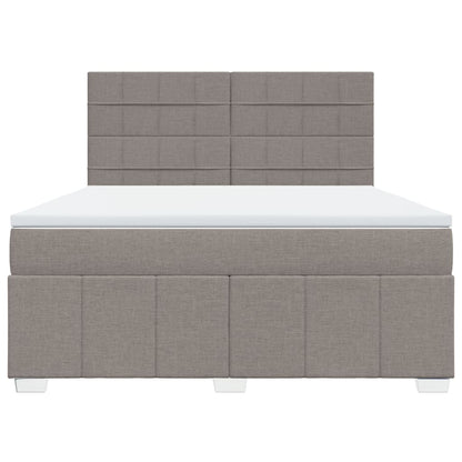 Giroletto a Molle con Materasso Tortora 180x200 cm in Tessuto