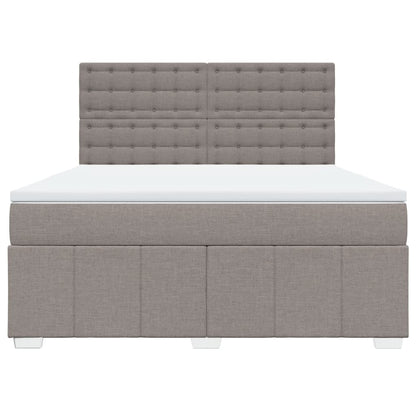 Giroletto a Molle con Materasso Tortora 180x200 cm in Tessuto