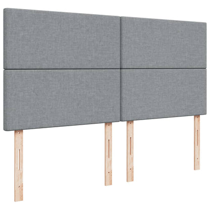 Giroletto a Molle con Materasso Grigio Chiaro 200x200cm Tessuto - homemem39