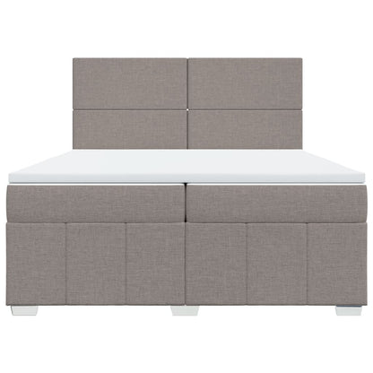 Giroletto a Molle con Materasso Tortora 200x200 cm in Tessuto