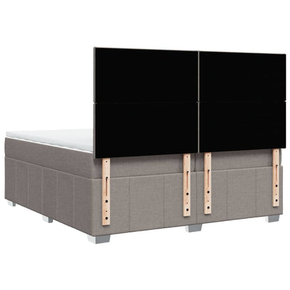Giroletto a Molle con Materasso Tortora 200x200 cm in Tessuto | homemem39