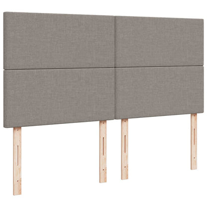 Giroletto a Molle con Materasso Tortora 200x200 cm in Tessuto