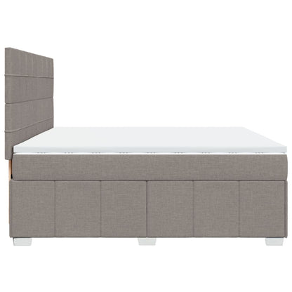 Giroletto a Molle con Materasso Tortora 200x200 cm in Tessuto | homemem39