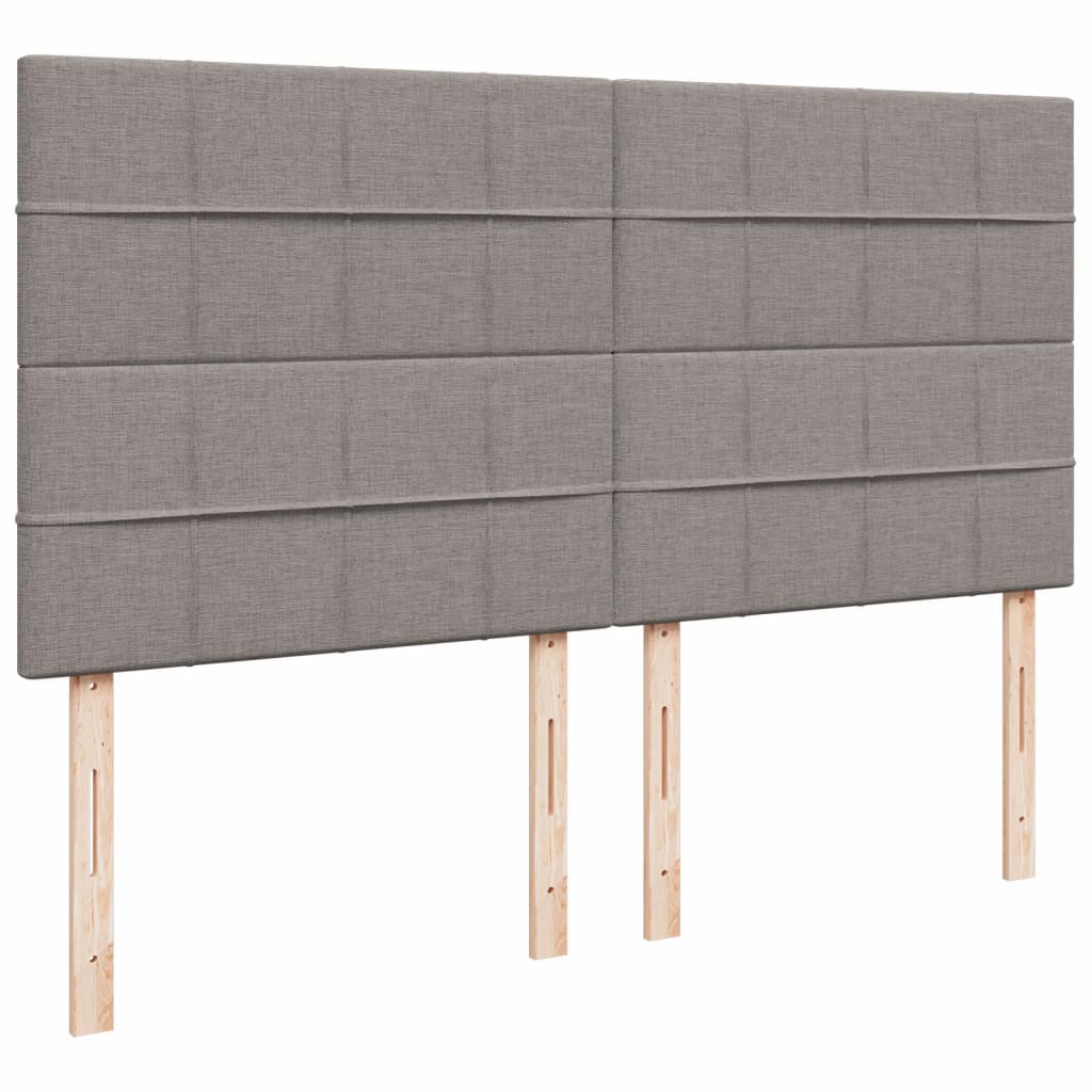 Giroletto a Molle con Materasso Tortora 200x200 cm in Tessuto