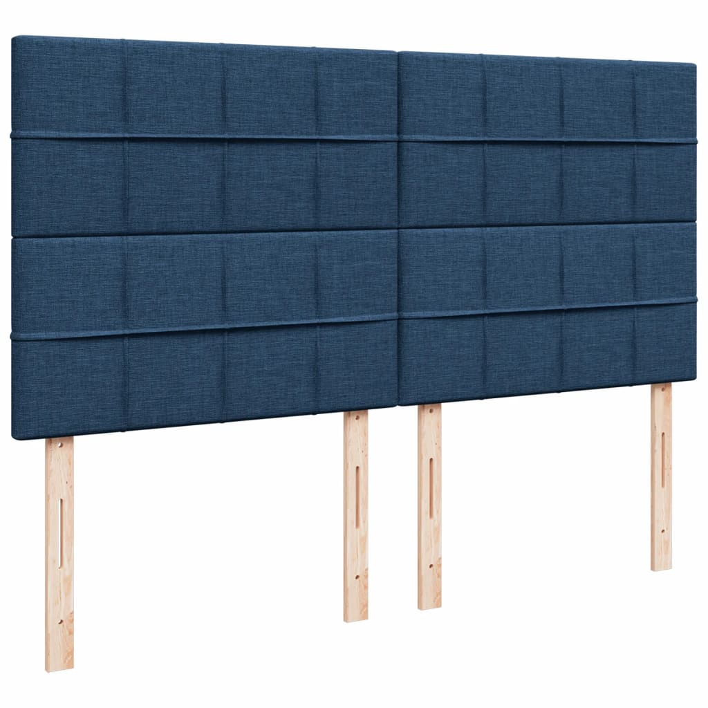 Giroletto a Molle con Materasso Blu 200x200 cm in Tessuto | homemem39