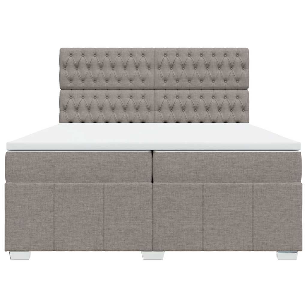 Giroletto a Molle con Materasso Tortora 200x200 cm in Tessuto | homemem39