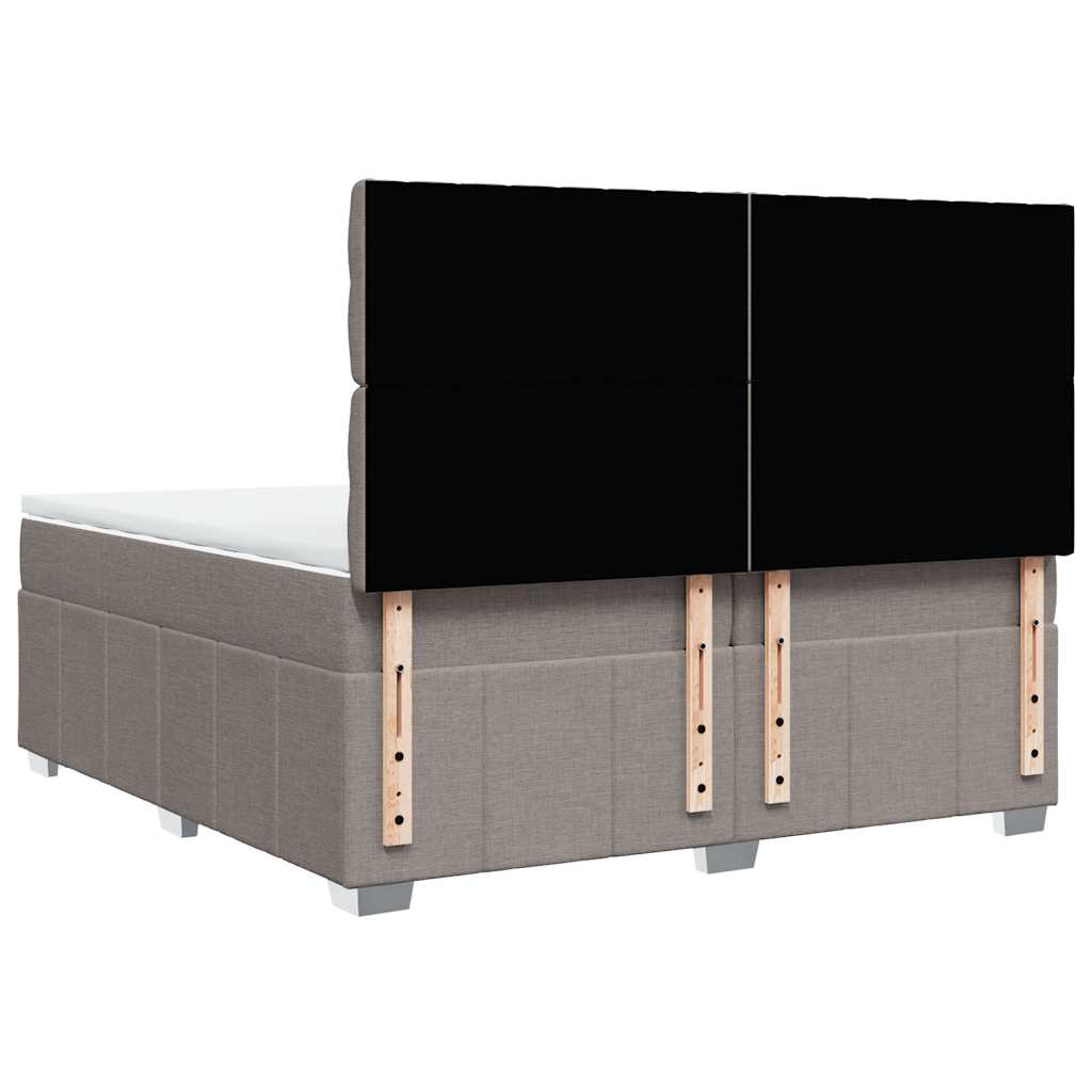 Giroletto a Molle con Materasso Tortora 200x200 cm in Tessuto | homemem39