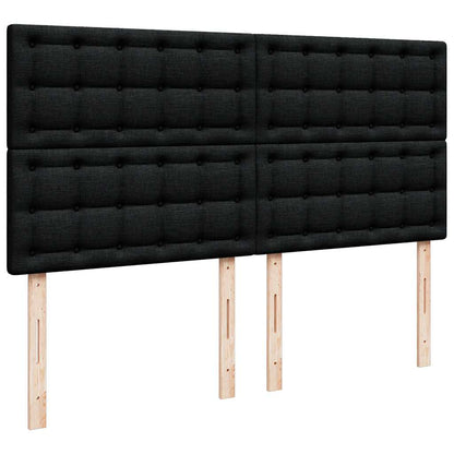 Giroletto a Molle con Materasso Nero 200x200 cm in Tessuto - homemem39