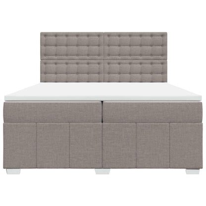 Giroletto a Molle con Materasso Tortora 200x200 cm in Tessuto