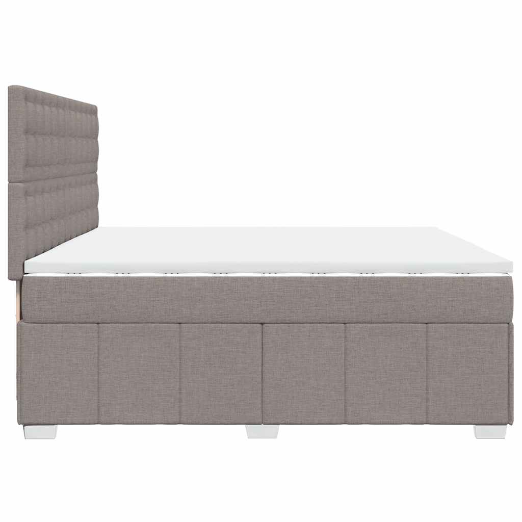 Giroletto a Molle con Materasso Tortora 200x200 cm in Tessuto | homemem39