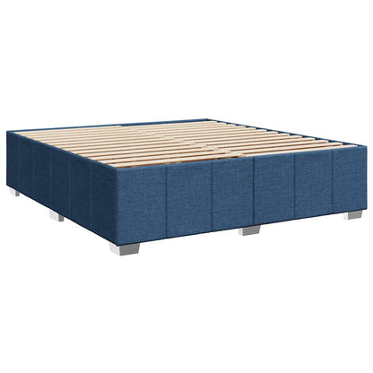 Giroletto a Molle con Materasso Blu 200x200 cm in Tessuto | homemem39