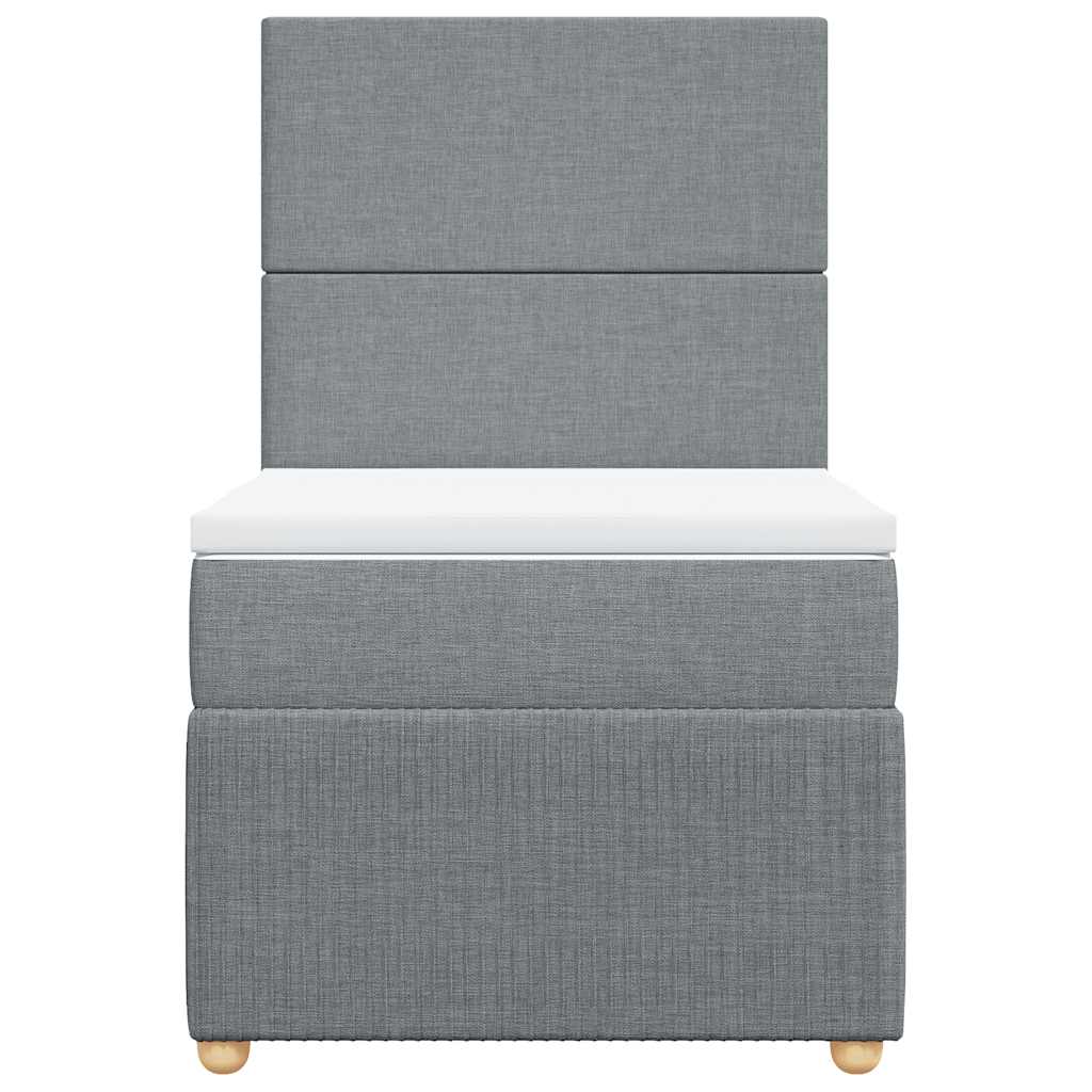 Giroletto a Molle con Materasso Grigio Chiaro 80x200 cm Tessuto - homemem39