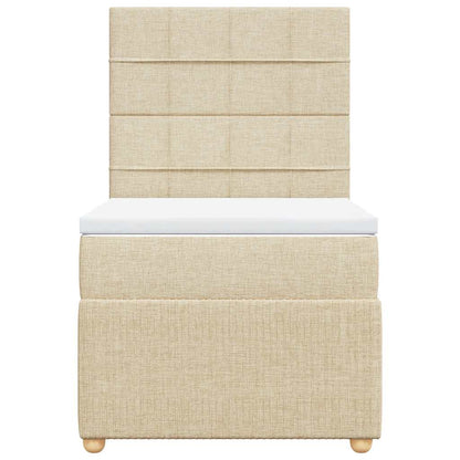 Giroletto a Molle con Materasso Crema 80x200 cm inTessuto - homemem39