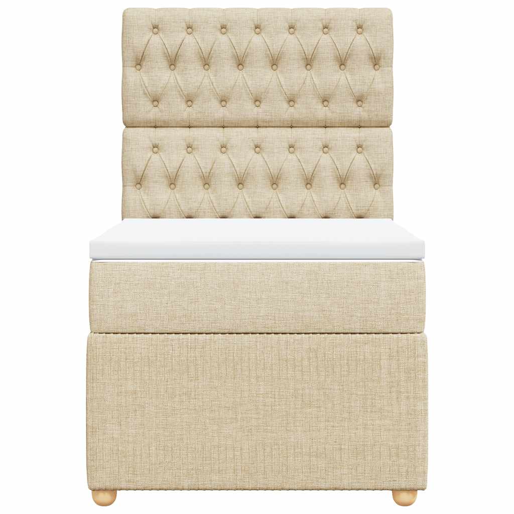 Giroletto a Molle con Materasso Crema 80x200 cm inTessuto - homemem39