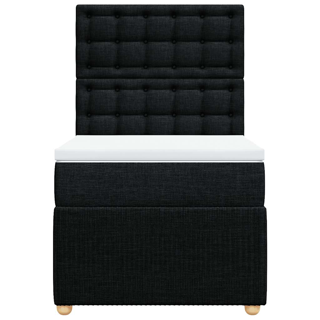 Giroletto a Molle con Materasso Nero 80x200 cm inTessuto - homemem39