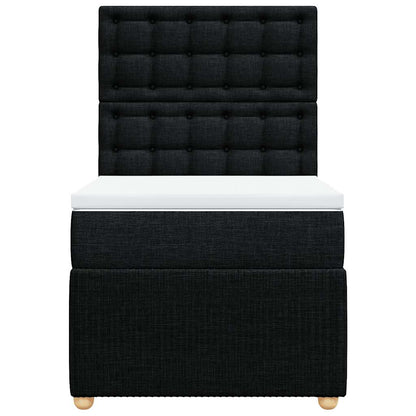 Giroletto a Molle con Materasso Nero 80x200 cm inTessuto - homemem39