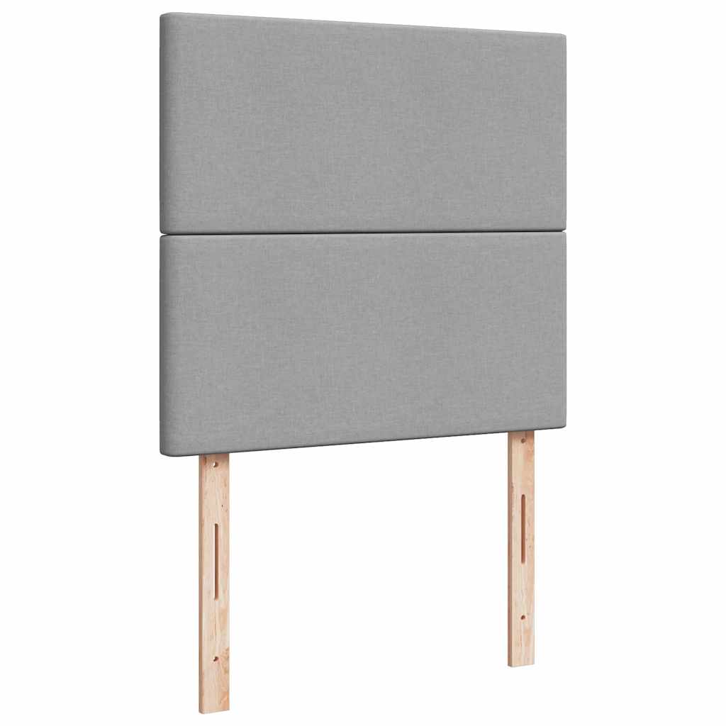 Giroletto a Molle con Materasso Grigio Chiaro 90x190 cm Tessuto