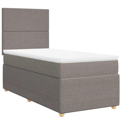 Giroletto a Molle con Materasso Tortora 90x190 cm in Tessuto