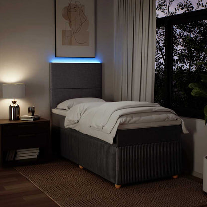 Giroletto a Molle con Materasso Tortora 90x190 cm in Tessuto