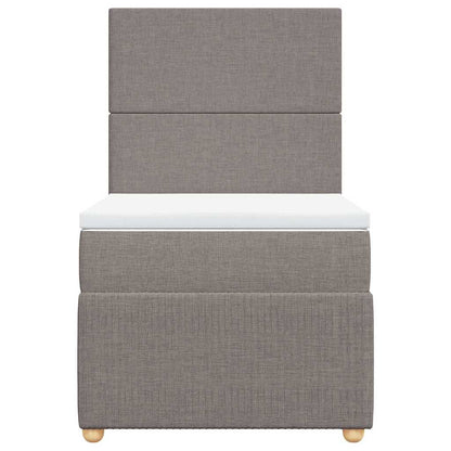 Giroletto a Molle con Materasso Tortora 90x190 cm in Tessuto