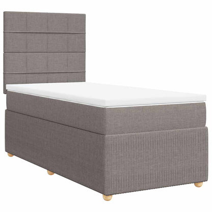 Giroletto a Molle con Materasso Tortora 90x190 cm in Tessuto