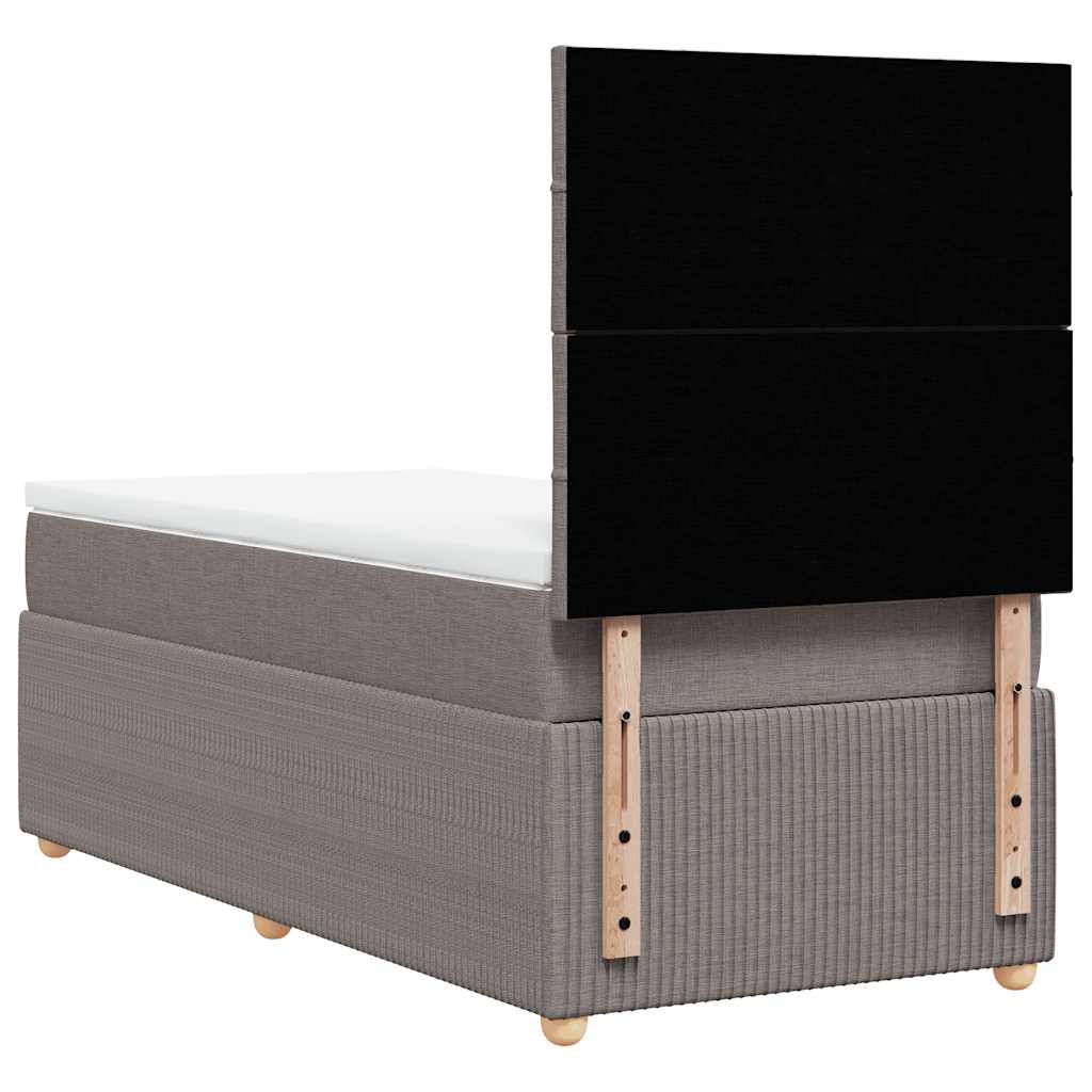 Giroletto a Molle con Materasso Tortora 90x190 cm in Tessuto