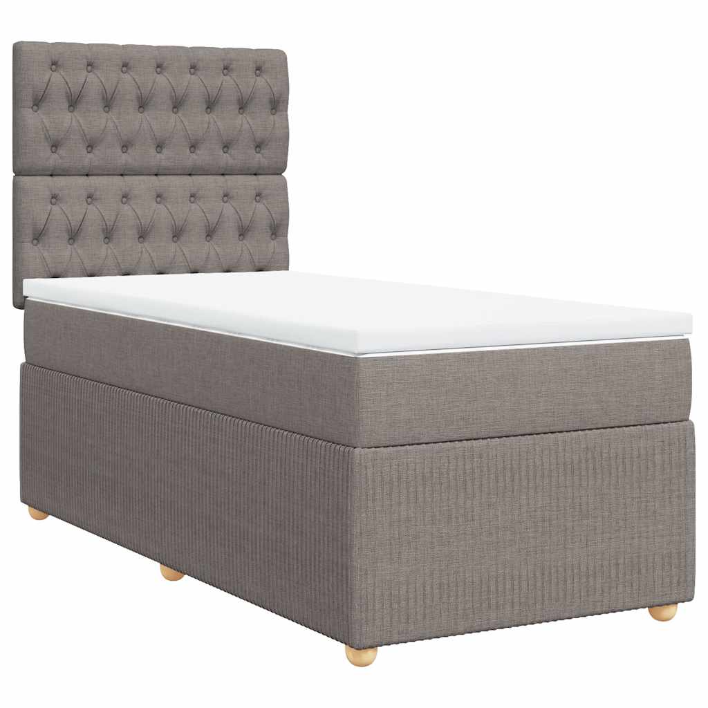 Giroletto a Molle con Materasso Tortora 90x190 cm in Tessuto